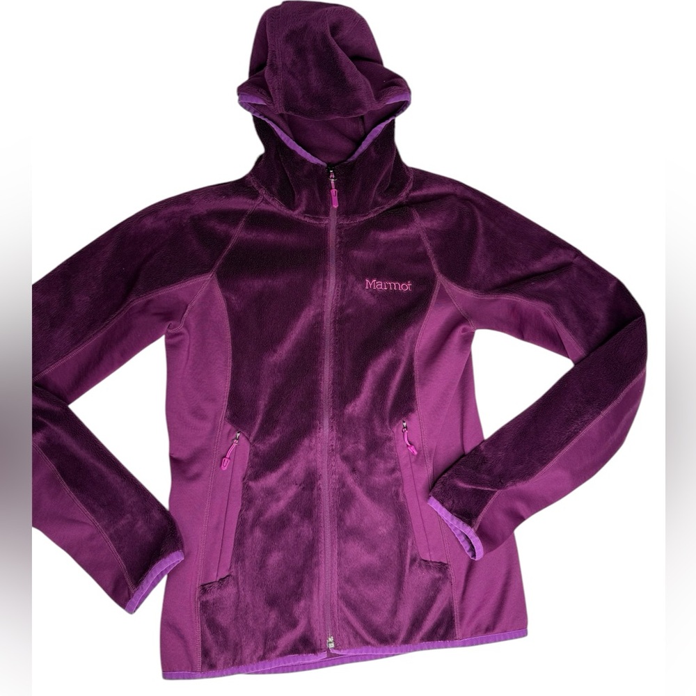 Marmot purple fleece hoodie